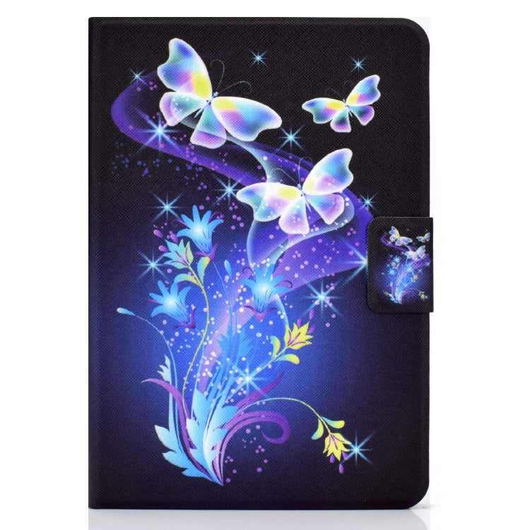 For Amazon Fire Max 11 2023 Colored Drawing Smart Leather Tablet Case(Butterfly Flower)