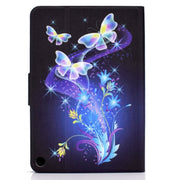 For Amazon Fire Max 11 2023 Colored Drawing Smart Leather Tablet Case(Butterfly Flower)