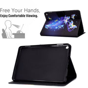 For Amazon Fire Max 11 2023 Colored Drawing Smart Leather Tablet Case(Butterfly Flower)