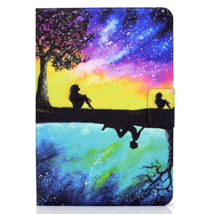 For Amazon Fire Max 11 2023 Colored Drawing Smart Leather Tablet Case(Starry Reflection)