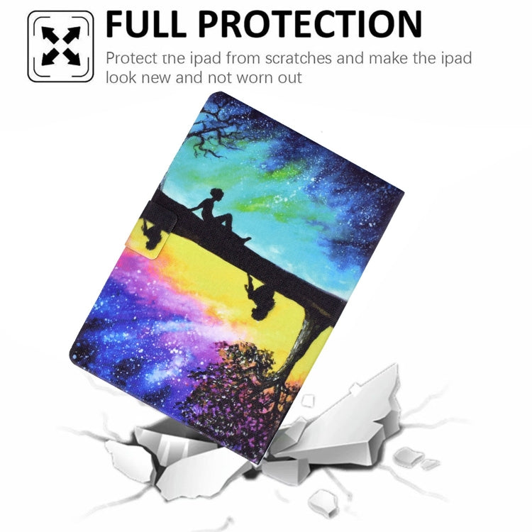 For Amazon Fire Max 11 2023 Colored Drawing Smart Leather Tablet Case(Starry Reflection)