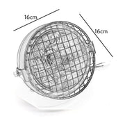 Motorcycle Reticular Retro Lamp LED Headlight Modification Accessories for Halley / Honda CG125 / Suzuki GN125(White)
