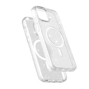 For iPhone 15 Terminator Style Glitter Powder MagSafe Magnetic Phone Case(White)