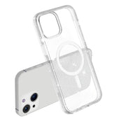 For iPhone 15 Terminator Style Glitter Powder MagSafe Magnetic Phone Case(White)