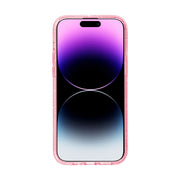 For iPhone 15 Terminator Style Glitter Powder MagSafe Magnetic Phone Case(Pink)