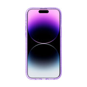 For iPhone 15 Plus Terminator Style Glitter Powder MagSafe Magnetic Phone Case(Purple)