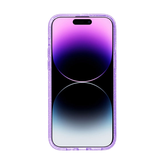 For iPhone 15 Plus Terminator Style Glitter Powder MagSafe Magnetic Phone Case(Purple)