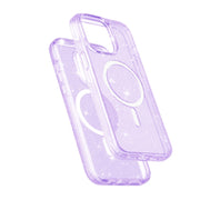 For iPhone 15 Pro Terminator Style Glitter Powder MagSafe Magnetic Phone Case(Purple)