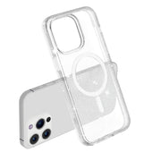 For iPhone 15 Pro Max Terminator Style Glitter Powder MagSafe Magnetic Phone Case(White)