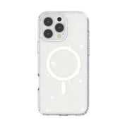 For iPhone 16 Pro Max Terminator Style Glitter Powder MagSafe Magnetic Phone Case(White)