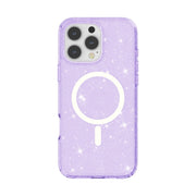 For iPhone 16 Pro Terminator Style Glitter Powder MagSafe Magnetic Phone Case(Purple)