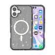 For iPhone 16 Terminator Style Glitter Powder MagSafe Magnetic Phone Case(Black) - iPhone 16 Cases by PMC TechLife | Online Shopping South Africa | PMC TechLife | Buy Now Pay Later Mobicred