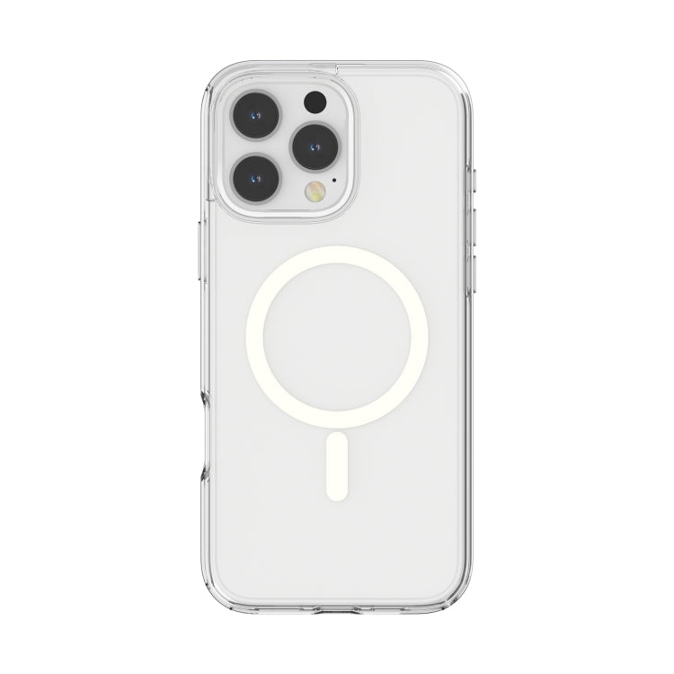 For iPhone 16 Pro Max Terminator Style Transparent MagSafe Magnetic Phone Case(Transparent)