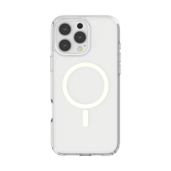 For iPhone 16 Pro Max Terminator Style Transparent MagSafe Magnetic Phone Case(Transparent)