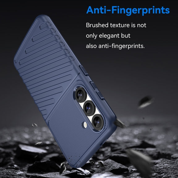 For Samsung Galaxy S25 5G Thunderbolt Shockproof TPU Phone Case(Blue)
