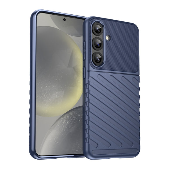 For Samsung Galaxy S25+ 5G Thunderbolt Shockproof TPU Phone Case(Blue)
