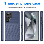 For Samsung Galaxy S25 Ultra 5G Thunderbolt Shockproof TPU Phone Case(Blue)
