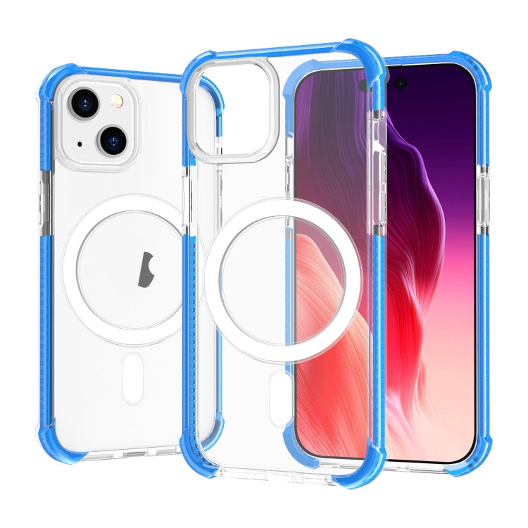 For iPhone 15 Acrylic Magsafe Magnetic Shockproof Phone Case(Blue)