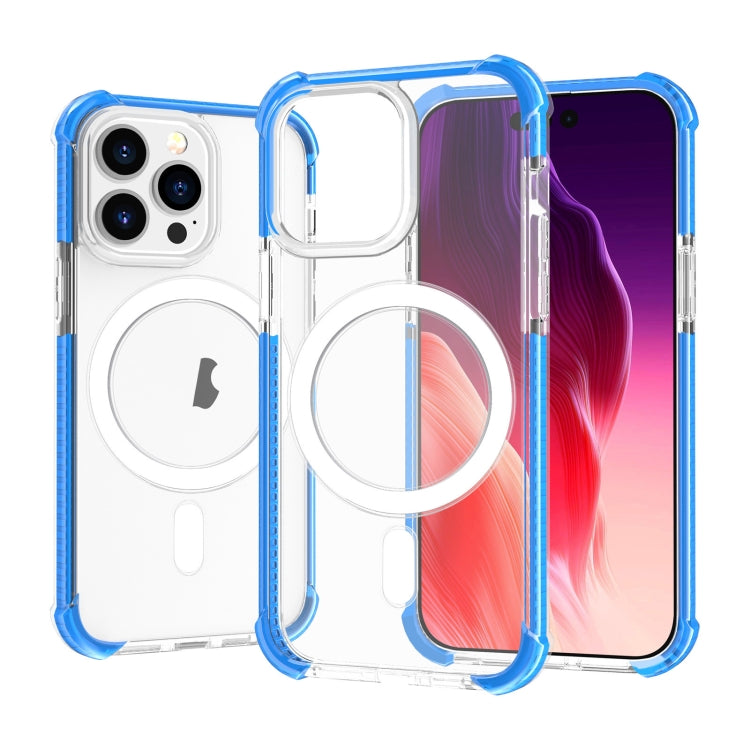 For iPhone 15 Pro Acrylic Magsafe Magnetic Shockproof Phone Case(Blue)