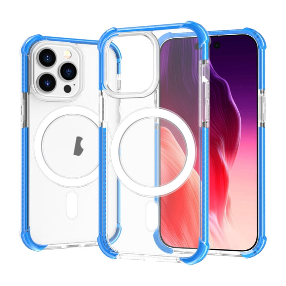 For iPhone 15 Pro Acrylic Magsafe Magnetic Shockproof Phone Case(Blue)