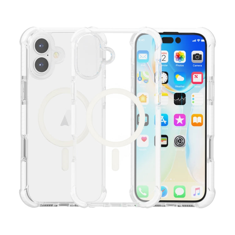 For iPhone 16 Acrylic Magsafe Magnetic Shockproof Phone Case(Transparent)
