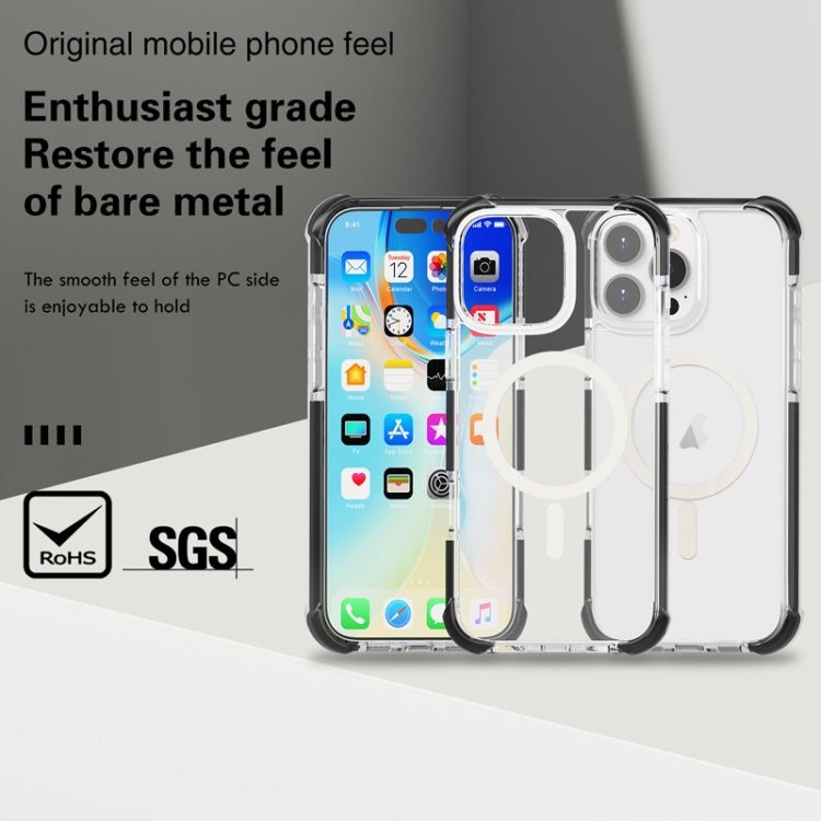 For iPhone 16 Pro Max Acrylic Magsafe Magnetic Shockproof Phone Case(Transparent)