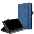 For 7-8 inch Marble Cloth Texture Horizontal Flip Universal Tablet PC Leather Case with Pen Slot & Holder(Dark Blue) - 8 inch by PMC TechLife | Online Shopping South Africa | PMC TechLife | Buy Now Pay Later Mobicred