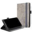 For 7-8 inch Marble Cloth Texture Horizontal Flip Universal Tablet PC Leather Case with Pen Slot & Holder(Grey) - 8 inch by PMC TechLife | Online Shopping South Africa | PMC TechLife | Buy Now Pay Later Mobicred