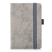 For 7-8 inch Marble Cloth Texture Horizontal Flip Universal Tablet PC Leather Case with Pen Slot & Holder(Grey)