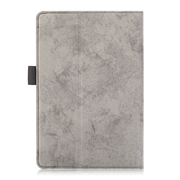 For 7-8 inch Marble Cloth Texture Horizontal Flip Universal Tablet PC Leather Case with Pen Slot & Holder(Grey)