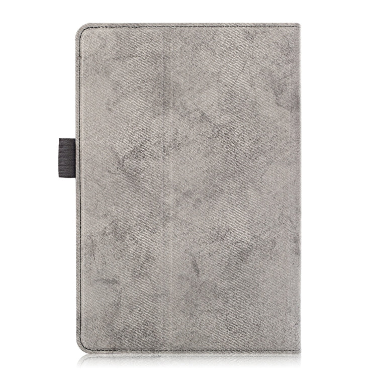 For 7-8 inch Marble Cloth Texture Horizontal Flip Universal Tablet PC Leather Case with Pen Slot & Holder(Grey)