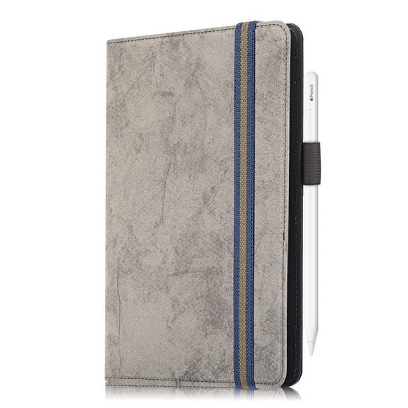 For 7-8 inch Marble Cloth Texture Horizontal Flip Universal Tablet PC Leather Case with Pen Slot & Holder(Grey)