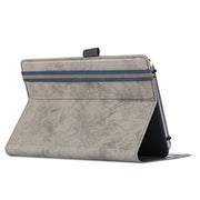 For 7-8 inch Marble Cloth Texture Horizontal Flip Universal Tablet PC Leather Case with Pen Slot & Holder(Grey)