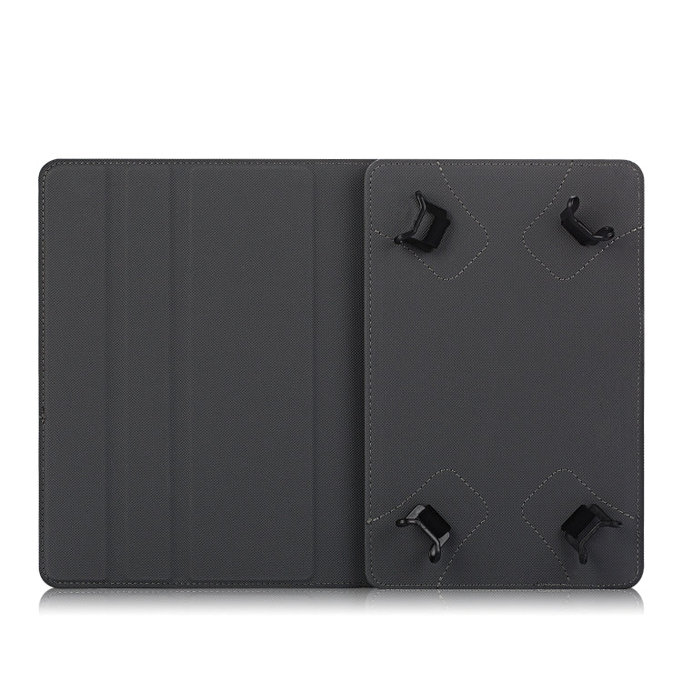 For 7-8 inch Marble Cloth Texture Horizontal Flip Universal Tablet PC Leather Case with Pen Slot & Holder(Grey)