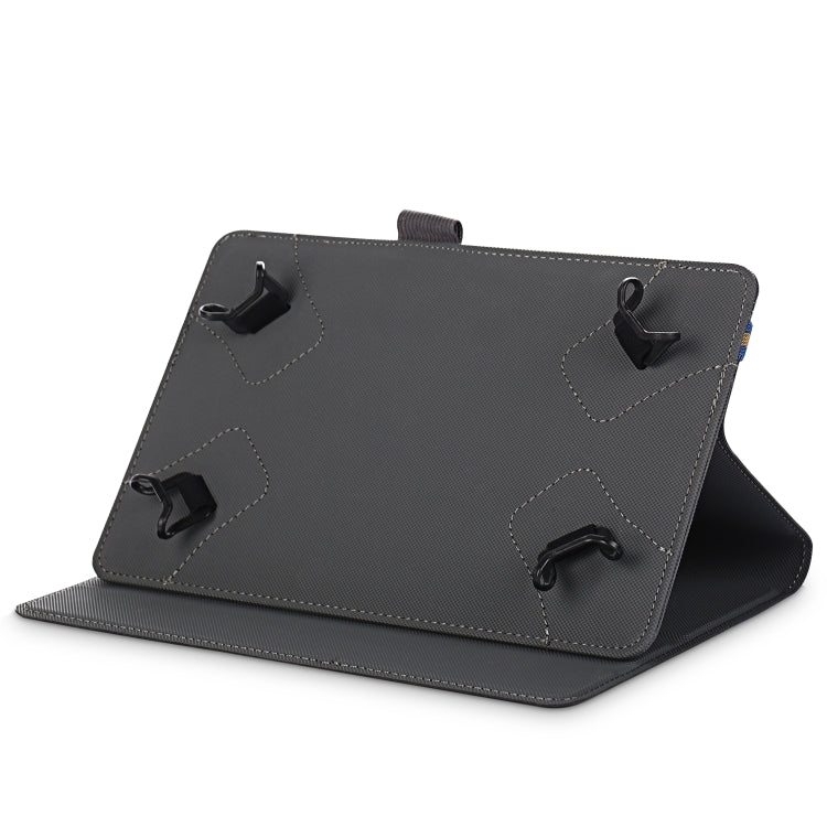 For 7-8 inch Marble Cloth Texture Horizontal Flip Universal Tablet PC Leather Case with Pen Slot & Holder(Grey)