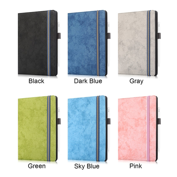 For 7-8 inch Marble Cloth Texture Horizontal Flip Universal Tablet PC Leather Case with Pen Slot & Holder(Grey)