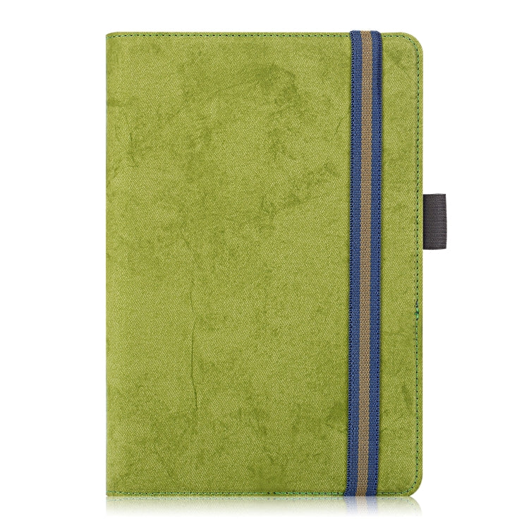 For 7-8 inch Marble Cloth Texture Horizontal Flip Universal Tablet PC Leather Case with Pen Slot & Holder(Green)