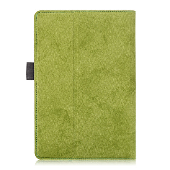 For 7-8 inch Marble Cloth Texture Horizontal Flip Universal Tablet PC Leather Case with Pen Slot & Holder(Green)