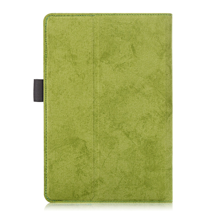 For 7-8 inch Marble Cloth Texture Horizontal Flip Universal Tablet PC Leather Case with Pen Slot & Holder(Green)