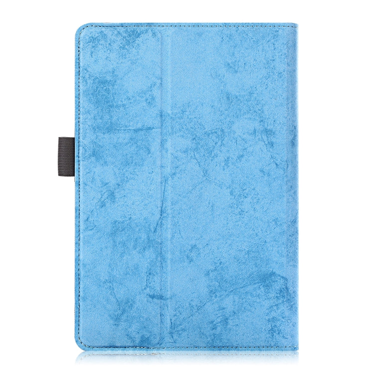 For 7-8 inch Marble Cloth Texture Horizontal Flip Universal Tablet PC Leather Case with Pen Slot & Holder(Sky Blue)