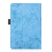 For 7-8 inch Marble Cloth Texture Horizontal Flip Universal Tablet PC Leather Case with Pen Slot & Holder(Sky Blue)