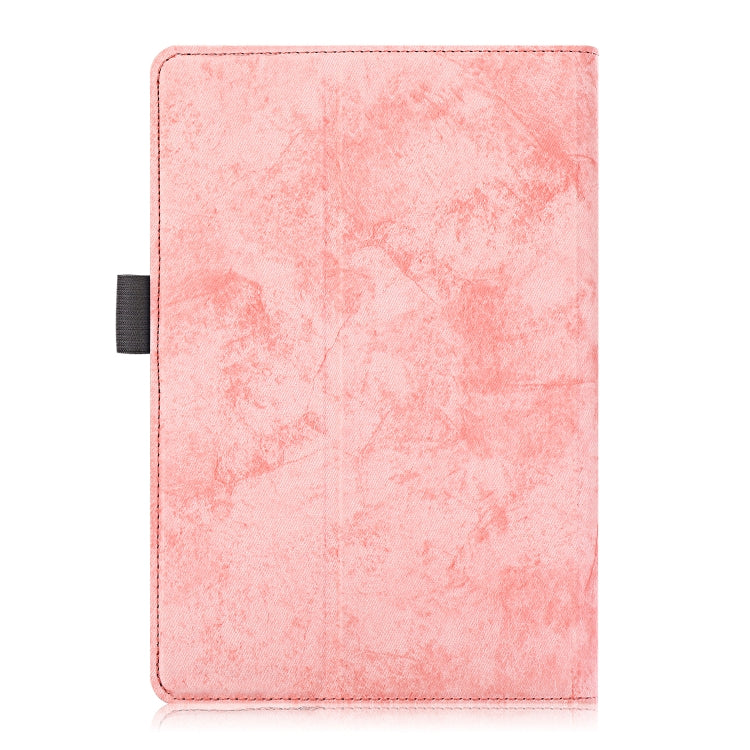 For 7-8 inch Marble Cloth Texture Horizontal Flip Universal Tablet PC Leather Case with Pen Slot & Holder(Pink)