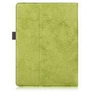 For 9-11 inch Marble Cloth Texture Horizontal Flip Universal Tablet PC Leather Case with Pen Slot & Holder(Green)
