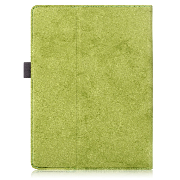 For 9-11 inch Marble Cloth Texture Horizontal Flip Universal Tablet PC Leather Case with Pen Slot & Holder(Green)
