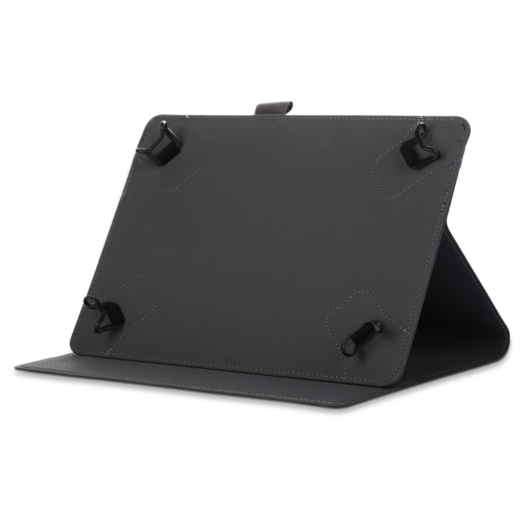 For 9-11 inch Marble Cloth Texture Horizontal Flip Universal Tablet PC Leather Case with Pen Slot & Holder(Green)