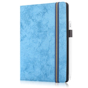 For 9-11 inch Marble Cloth Texture Horizontal Flip Universal Tablet PC Leather Case with Pen Slot & Holder(Sky Blue)