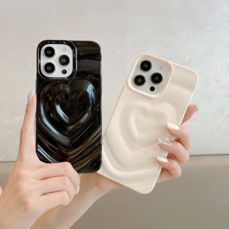 For iPhone 13 3D Love Pattern Phone Case(Silver)