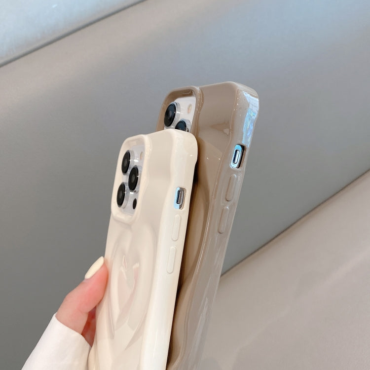 For iPhone 13 3D Love Pattern Phone Case(Silver)