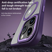 For iPhone 15 Pro Max Skin Feel MagSafe Shockproof Phone Case with Holder(White)