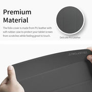 For Teclast T50 Pro 3-Fold Holder Folio Leather Tablet Smart Case(Grey)